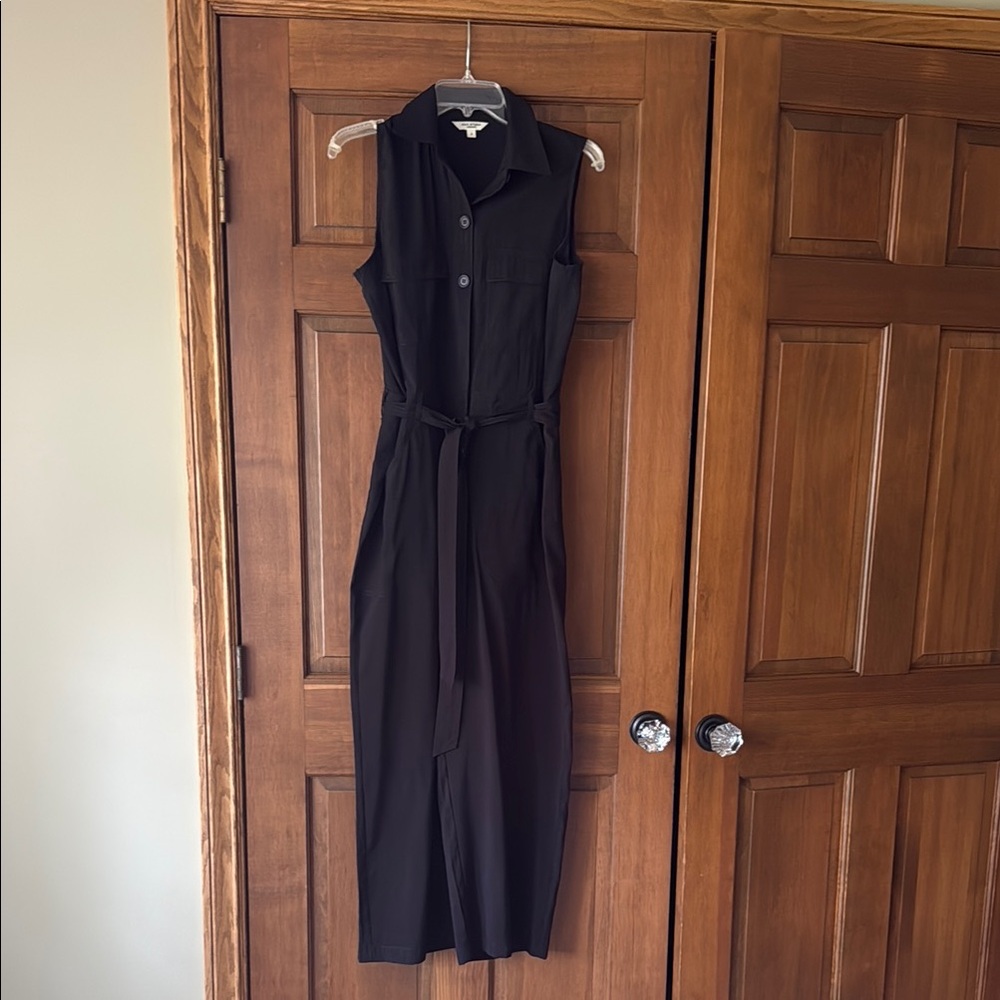 Max Studio Black Sleeveless Jumpsuit with Belt